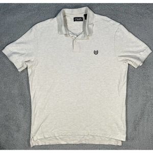 Chaps Men's Beige Polo Golf Shirt Size L
